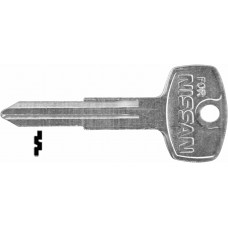 LLAVE NISSAN Niquelada A61NC  Alba (5 pzas) c/logo