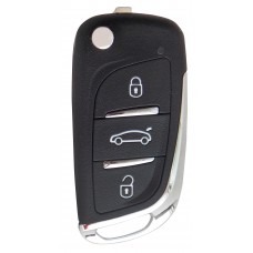 LLAVE CONTROL TIPO PEUGEOT PARA GENERAR MINI KD 3 BOTONES SIN INSERTO Y SIN CHIP (serie B )
