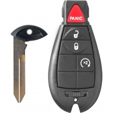 CARCASA DODGE Ram Mod. 07-09 Tipo Fobik A c/ inserto 4 botones para control de alarma