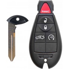 CARCASA DODGE Challenger Mod. 09 Tipo Fobik A c/ inserto 5 botones para control de alarma 