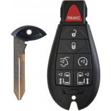 CARCASA CHRYSLER Town & Country-Grand Caravan 08-12 Tipo Fobik A c/ inserto 7 botones p/ control alarma 