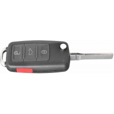 CARCASA VW Touareg Mod. 10-13 con llave Abatible 4 botones  para control de alarma 