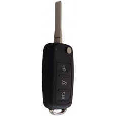 CARCASA VW Beetle-Golf-Tiguan-Touran-Polo-T5 Mod. 11-13 c/llave Abatible de 3 botones para control de alarma 