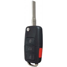 CARCASA VW  con llave Abatible para frecuencia DC de 4 botones  para control de alarma 