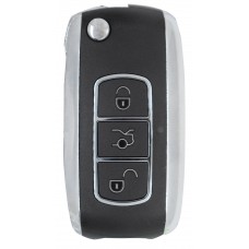 Carcasa VW Nuevo estilo Llave Abatible 3 Botones a Prueba de Agua  (sin inserto) 