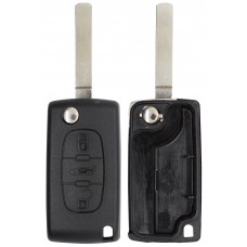Carcasa Peugeot  3 Botones para control de alarma, SIN Base para pila  (Sin Ranura)                    