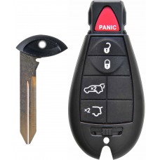 CARCASA JEEP Commander Mod. 07-09 Tipo Fobik A c/ inserto 5 botones para control de alarma 