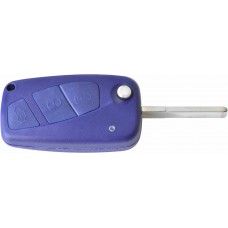 CARCASA FIAT (azul) 3 botones con llave Abatible para control de alarma 