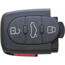 CARCASA AUDI   3 botones + Panico (lateral) Pila 2032 para control de alarma