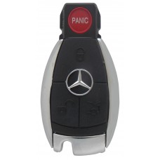 CARCASA MERCEDES BENZ Clase C, E, R, CI, GI, SLK, Mod. 06-11 * 4 botones para control de alarma filo cromado 