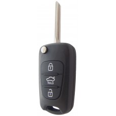 CARCASA KIA - HYUNDAI con llave Abatible * Corte Regata 3 botones para control de alarma 