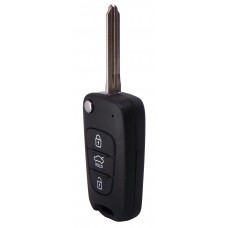 CARCASA KIA - HYUNDAI con llave Abatible * Corte Normal 3 botones para control de alarma 