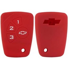 FUNDA DE SILICON PARA CONTROL CHEVROLET Chevy C2 * 4 Botones Color Rojo