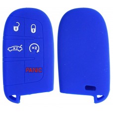 FUNDA DE SILICON PARA CONTROL CHRYSLER tipo bala 5 botones color Azul