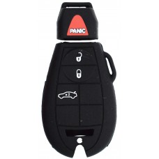 FUNDA DE SILICON PARA CONTROL CHRYSLER tipo fobik 4 botones color Negro
