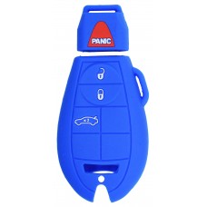 FUNDA DE SILICON PARA CONTROL CHRYSLER tipo fobik 4 botones color Azul