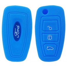 FUNDA DE SILICON PARA CONTROL FORD  Focus Mod. 11-14 3 botones con loco Color Azul