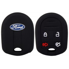 FUNDA DE SILICON PARA CONTROL FORD 4 botones de llave control con logo Color Nergo