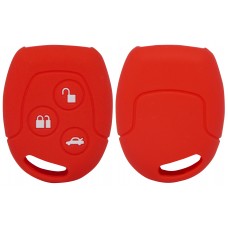 FUNDA DE SILICON PARA CONTROL FORD Fiesta - Mondeo 3 botones Color Rojo