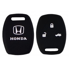 FUNDA DE SILICON PARA CONTROL HONDA 3 botones con logo color Negro