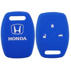 FUNDA DE SILICON PARA CONTROL HONDA 3 botones con logo color Azul Marino
