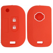 FUNDA DE SILICON PARA CONTROL NISSAN March 2 botones color Rojo