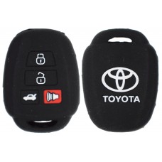 FUNDA DE SILICON PARA CONTROL TOYOTA Yaris-Corolla 4 botones color Negro