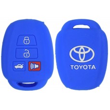 FUNDA DE SILICON PARA CONTROL TOYOTA Yaris-Corolla 4 botones color Azul