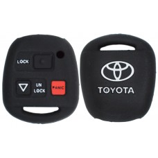 FUNDA DE SILICON PARA CONTROL TOYOTA FJ 3 botones color Negro