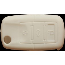 FUNDA DE SILICON PARA CONTROL VW de 3 botones Color Blanco