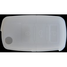 FUNDA DE SILICON PARA CONTROL VW de 3 botones Natural Transparente