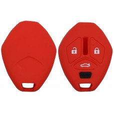 FUNDA DE SILICON PARA CONTROL MITSUBISHI 4 botones color Rojo