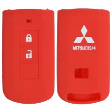 FUNDA DE SILICON PARA CONTROL Mitsubishi 2 botones color Rojo