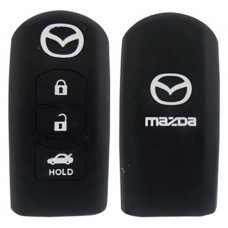 FUNDA DE SILICON PARA CONTROL MAZDA de Presencia 3 botones con logo Color Negro