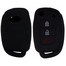 FUNDA DE SILICON PARA CONTROL HYUNDAI de 3 botones Color Negro