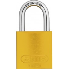 CANDADO ALUMINIO ANODIZADO ABUS Amarillo de 38.5 mm. Arco de acero Cilindro de 6 pitones SEG. Nivel 6