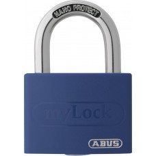 CANDADO ALUMINIO FORRO PLASTICO ABUS Azul de 42.5 mm. Arco de acero Cilindro precision SEG. Nivel 5