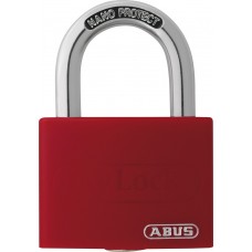 CANDADO ALUMINIO FORRO PLASTICO ABUS Rojo de 42.5 mm. Arco de acero Cilindro precision SEG. Nivel 5