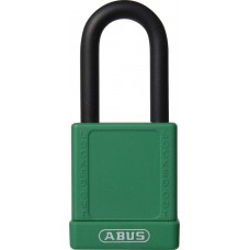 CANDADO ALUMINIO FORRO PLASTICO ABUS de 40 mm. Protegido contra descargas Verde SEG. Nivel 6