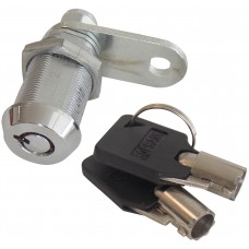 CERRADURA PARA MUEBLE LLAVE TUBULAR 90° con paleta cilindro roscado 3 cm.  7 PERNOS