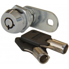 CERRADURA PARA MUEBLE LLAVE TUBULAR 2 salidas 90° con paleta cilindro roscado 1.6 cm.  7 PERNOS