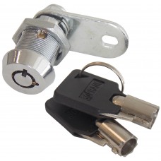 CERRADURA PARA MUEBLE LLAVE TUBULAR 2 salidas 90° con paleta cilindro roscado 2.2 cm.  7 PERNOS