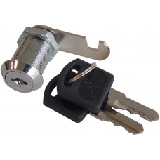 CERRADURA PARA MUEBLE LLAVE STD. 90° con paleta de gancho cilindro roscado de 3.1 cm. 