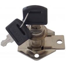 CERRADURA PARA MUEBLE DE SOBREPONER LLAVE STD. Con traba sencilla 180° Cilindro 2.2 cm.