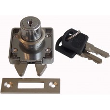 CERRADURA PARA MUEBLE SOBREPONER DE GANCHOS Cilindro Diam. 1.9 cm. X 2.2 Largo c/base cuad. 4 cm.