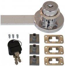 CERRADURA PARA MUEBLE DE SOBREPONER TRABA LATERAL LLAVE STD 180° con barra de 60 cm. y accs.
