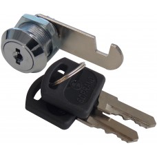 CERRADURA PARA MUEBLE LLAVE STD. 90° con paleta de gancho cilindro roscado de 1.6 cm. 