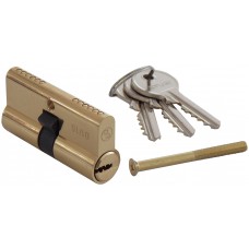 CILINDRO PARA CERRADURA 60 mm. Llave normal Laton brillante