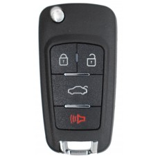LLAVE CONTROL TIPO CHEVROLET 4 BOTONES PARA GENERAR MINI KD , SIN INSERTO CON CHIP (serie NB)