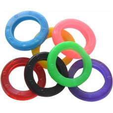 ARILLOS DE PLASTICO PARA LLAVE 24 mm. Colores surtidos (400 pzas)